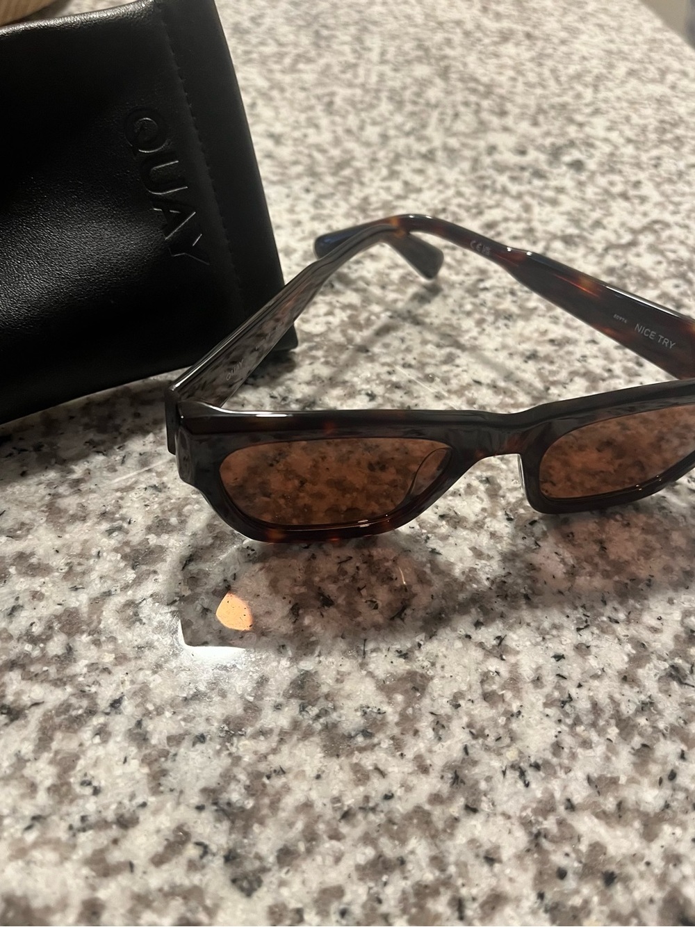 Quay Australia Tortoiseshell Sunglasses with Brown Lenses